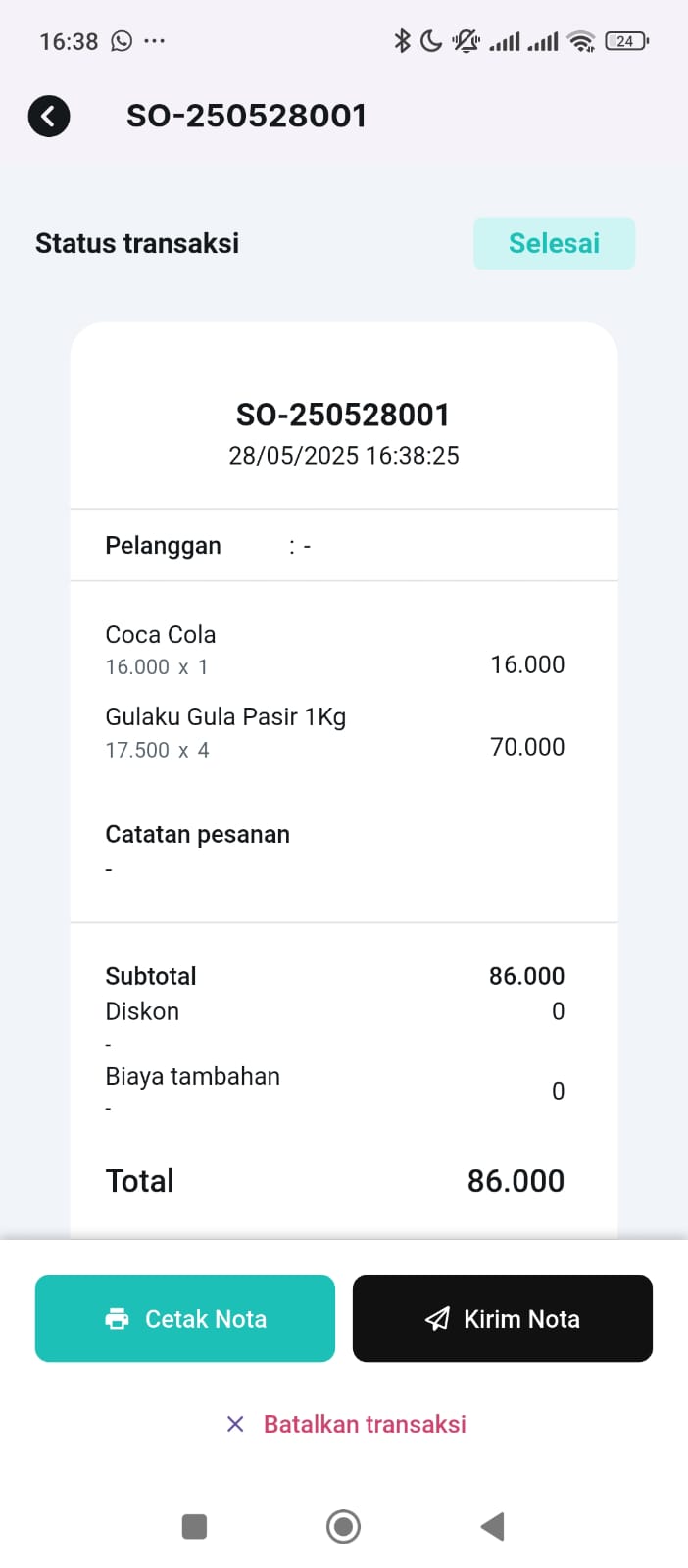 Transaction Detail