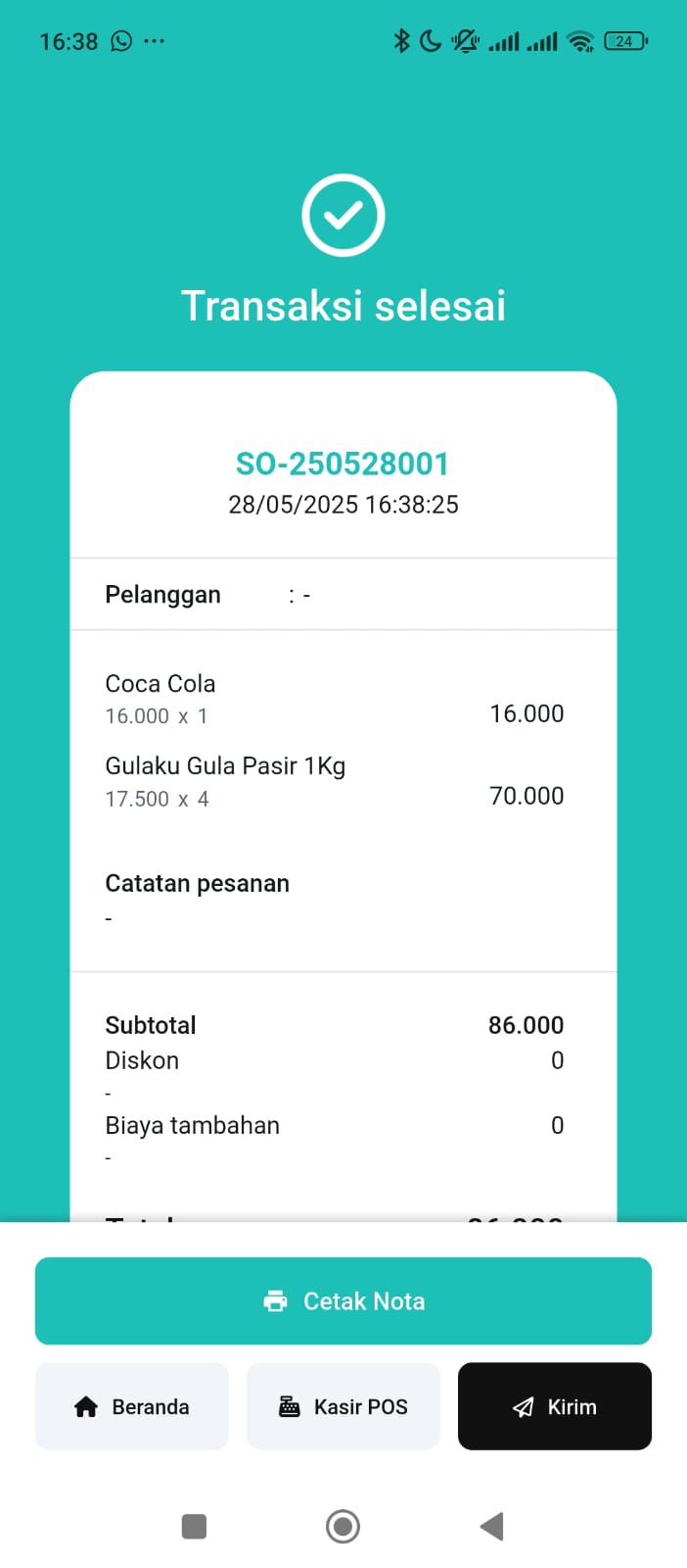 Transaction Success